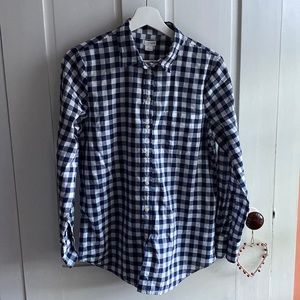 JCREW womant gingham lightweight shirt size S EUC